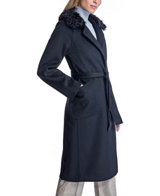 Belted Wool Coat with Collar