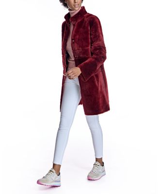 Reversible Seam-Out Shearling Shortcoat