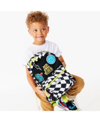 Patched Checkered Backpack