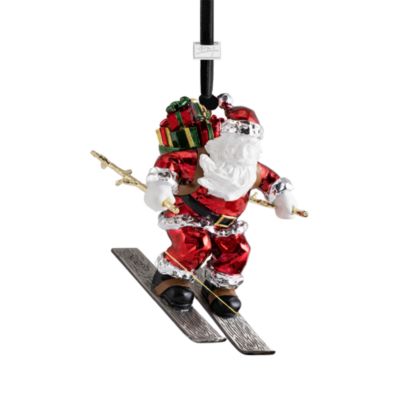Skiing Santa Ornament