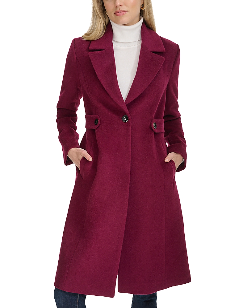 Cole Haan Cole Hann Single Breasted Coat In Amethyst