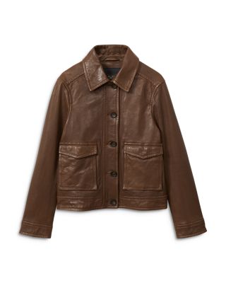 【海外限定】REISSレザージャケット☆Hanson Leather Trucker Ja REISS Hanson Leather Trucker Jacket | Bloomingdale's