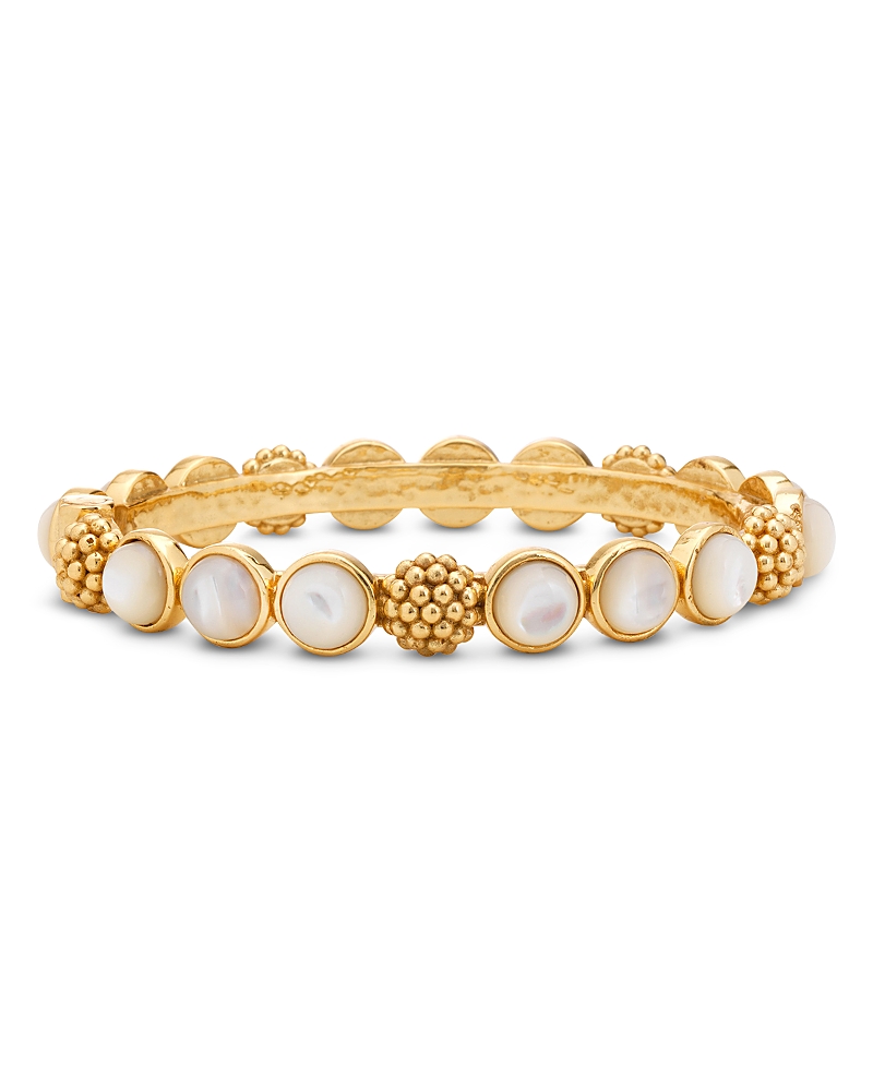 Capucine De Wulf Berry Mother of Pearl Hinged Bangle Bracelet