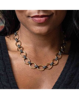 Cleopatra Grand Link Collar Necklace, 16-18"