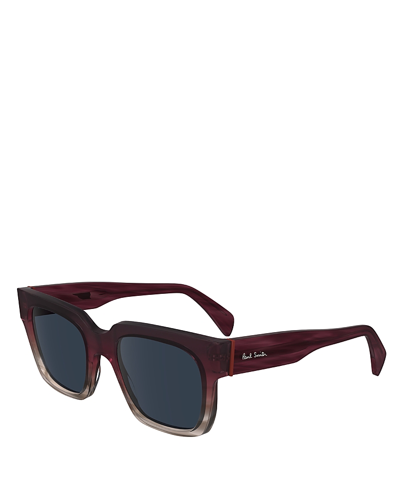 Paul Smith Men's Kenley Acetate Square Sunglasses In Brown/blue Solid