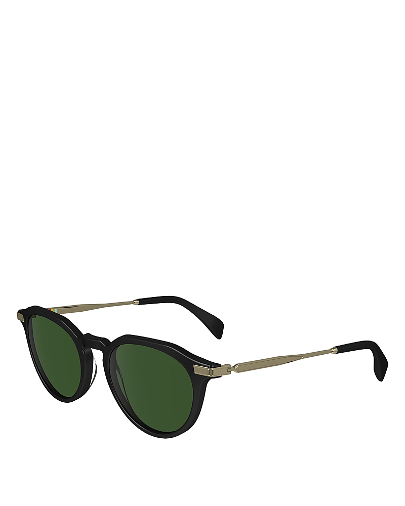 Paul Smith Keats Round Sunglasses, 51mm In Black/green Solid