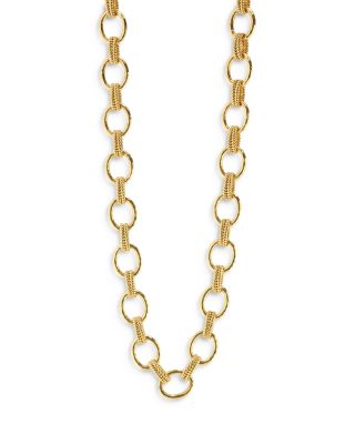 Cleopatra Regal Link Chain Necklace, 32"