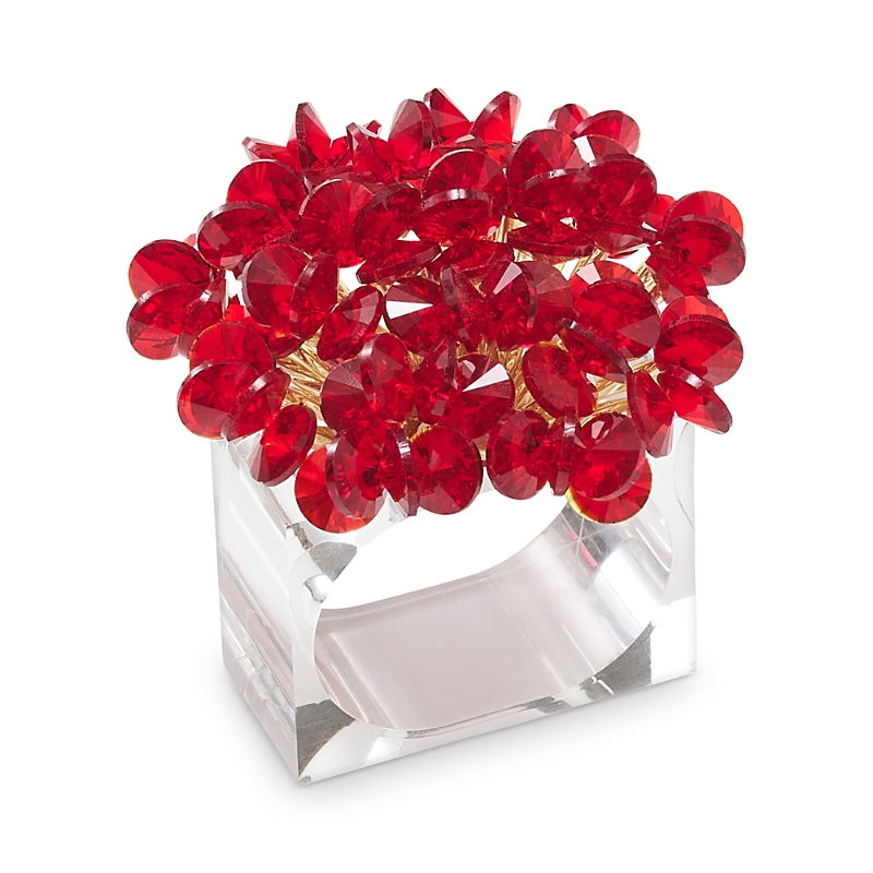 Kim Seybert Aster Napkin Ring In Red