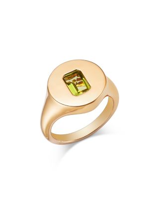 Bloomingdale's Fine Collection - 14K Yellow Gold Peridot Pinky Ring