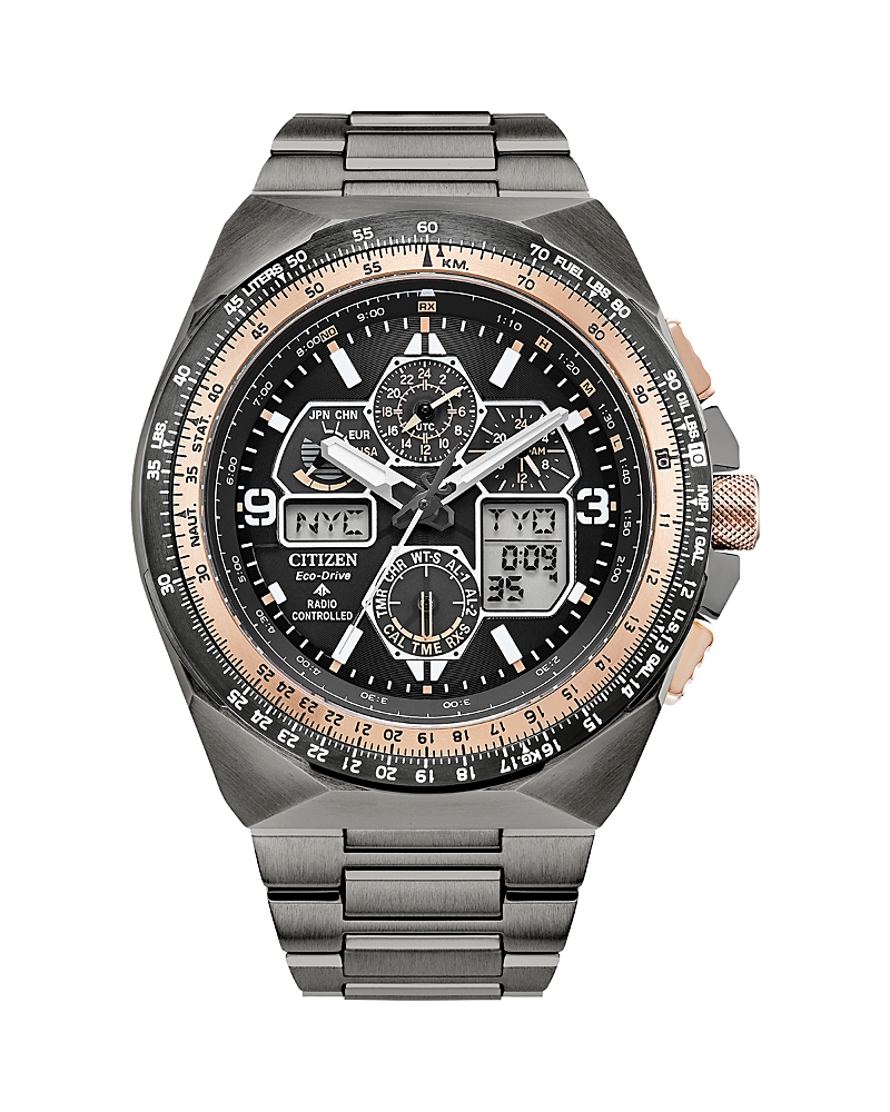 Citizen Eco-drive Men's Automatic Promaster Air Limited Edition Skyhawk A-t Gray-tone Stainless Steel Watch In Black/gray