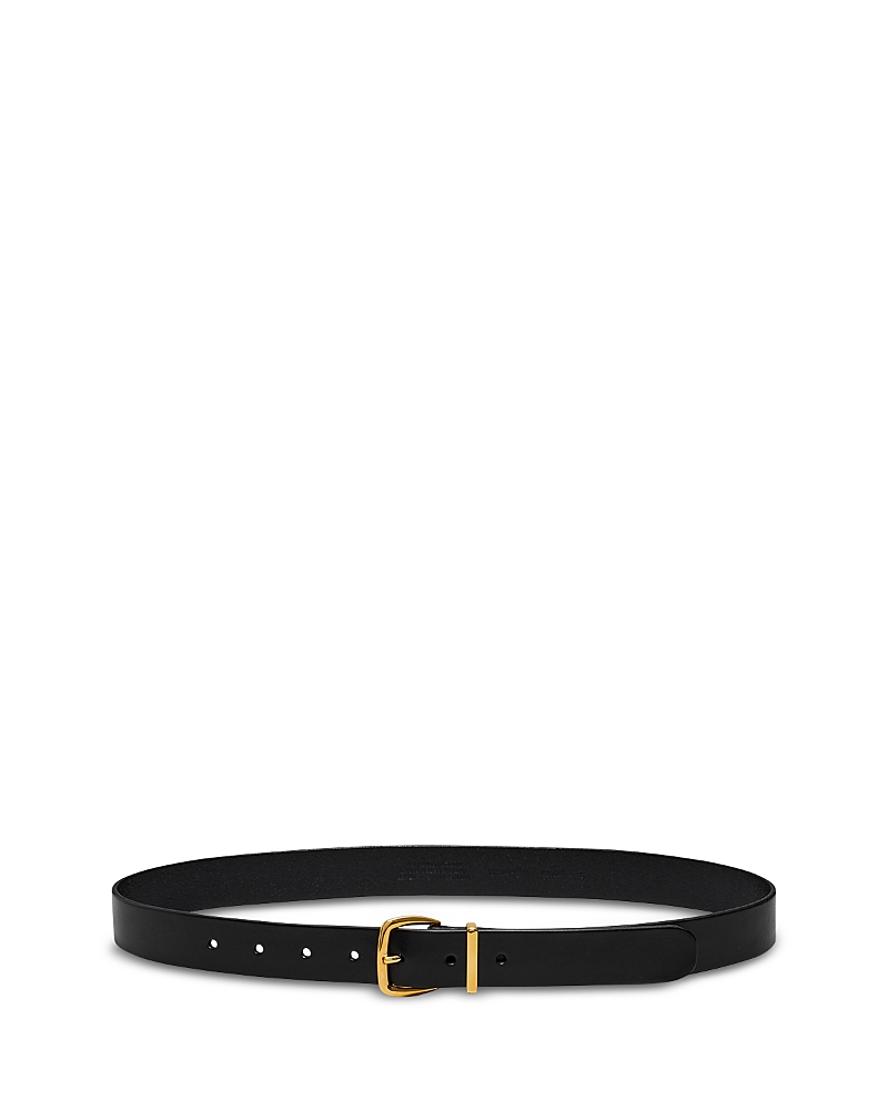 Madewell The Essential Leather Belt In Black/gold