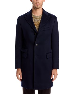 Wool Topcoat with Zip Out Microsuede Bib 