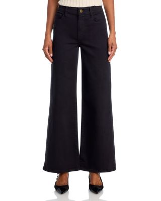Le Slim High Rise Palazzo Jeans in Black