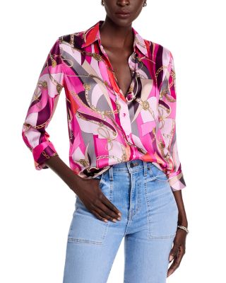 L'AGENCE - Dani Silk Printed Blouse