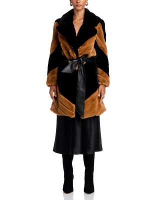 L'AGENCE Zoya Faux Fur Coat | Bloomingdale's