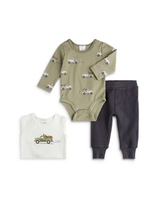 FIRSTS by petit lem - Boys' Pumpkin Truck Bodysuits & Pants Newborn Set - Baby