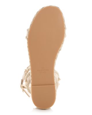 Women's Rockstud Espadrille Wedge Sandals