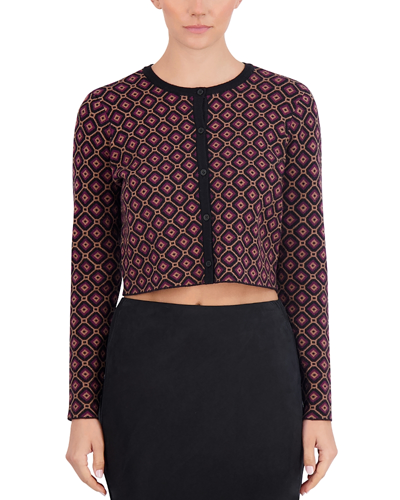 Point Cropped Crewneck Cardigan