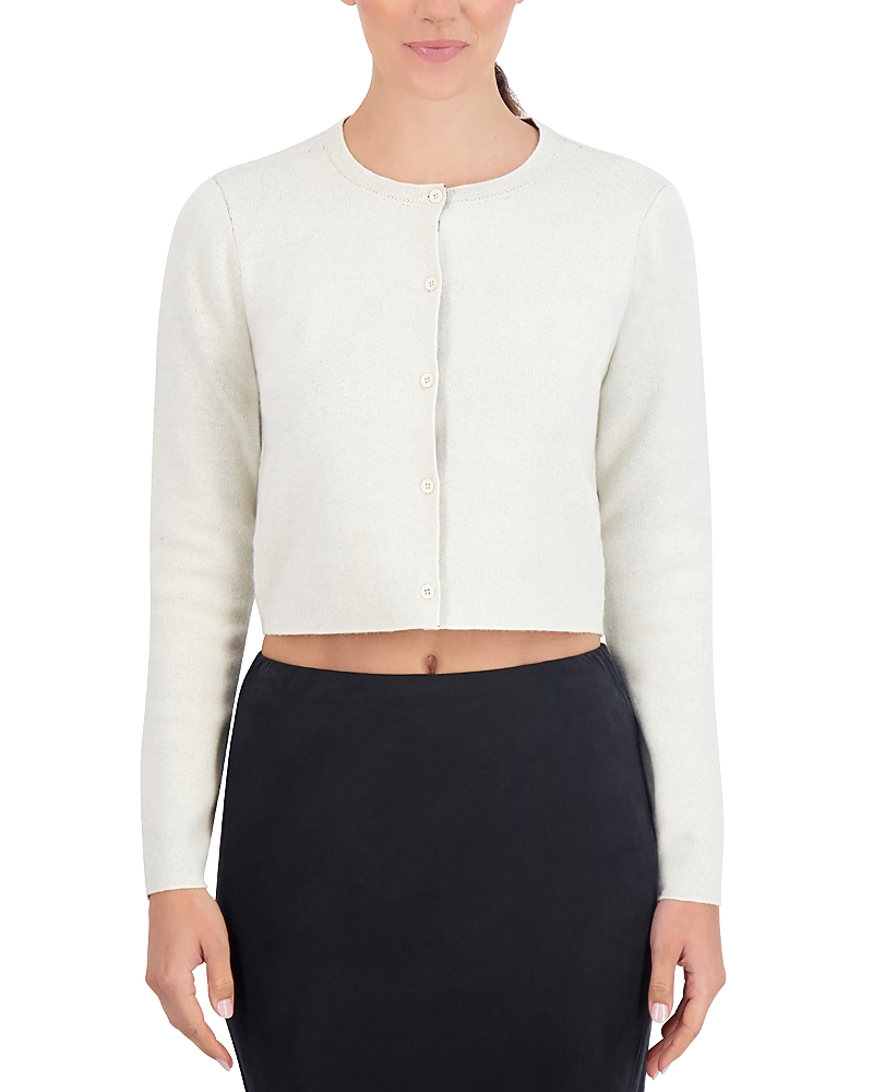 Point Cropped Crewneck Cardigan