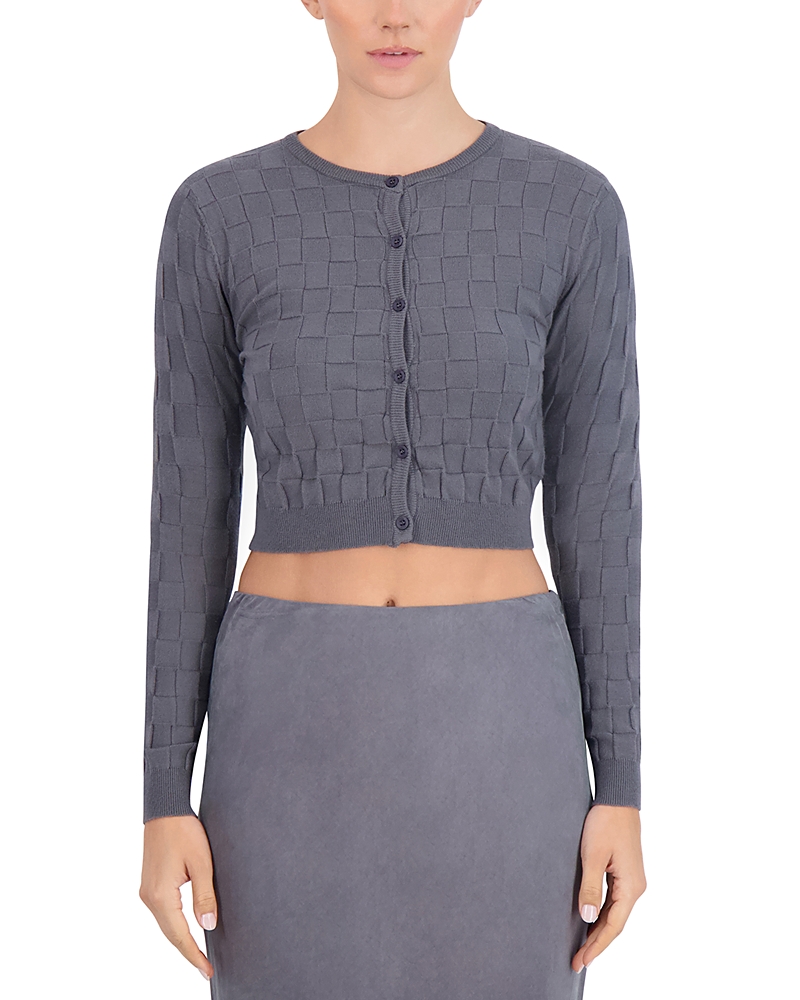 Point Basketweave Knit Cardigan