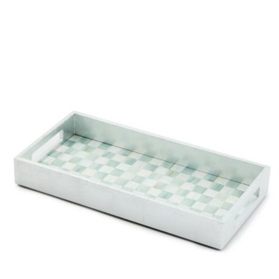 Sterling Check Lacquer Vanity Tray