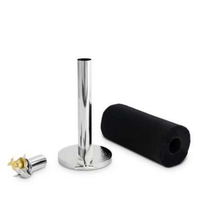 Pomegranate Silver and Gold Tone Paper Towel Holder