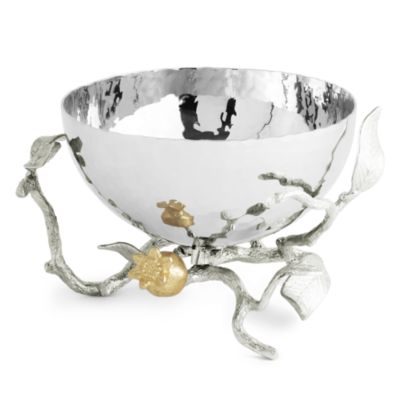 Pomegranate Silver and Gold Nut Bowl