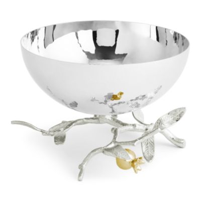 Pomegranate Silver and Gold Small Bowl