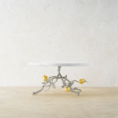 Pomegranate Silver and Gold Cake Stand