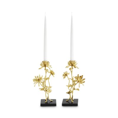 Dahlia Tall Candleholders, Set of 2