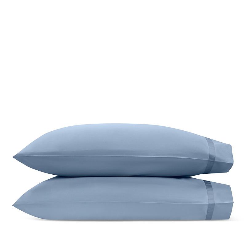 Matouk Nocturne Sateen King Pillowcase, Pair In Hazy Blue