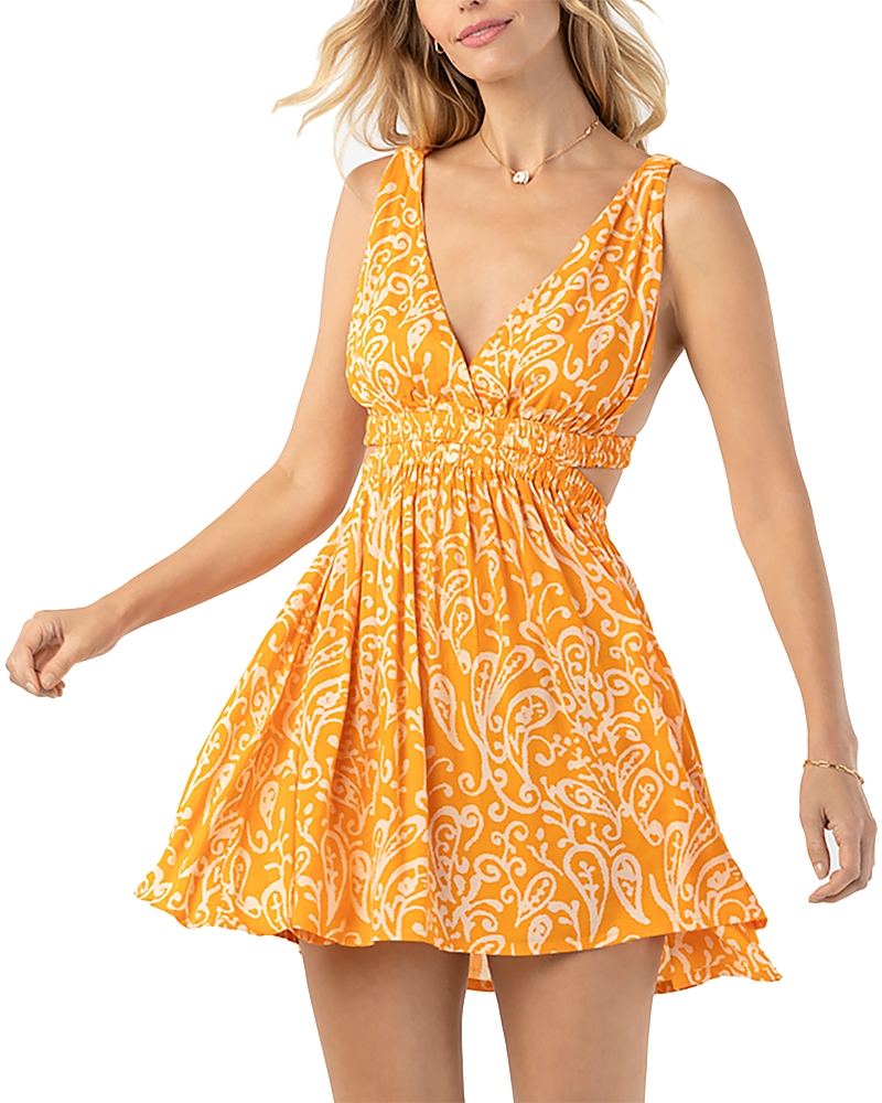 Tiare Hawaii Hope Mini Dress In Gold Sun