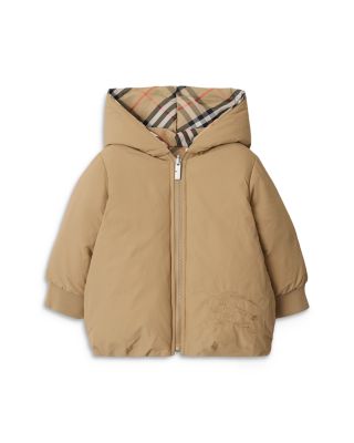 Girls' Reversible Check Puffer Jacket - Baby
