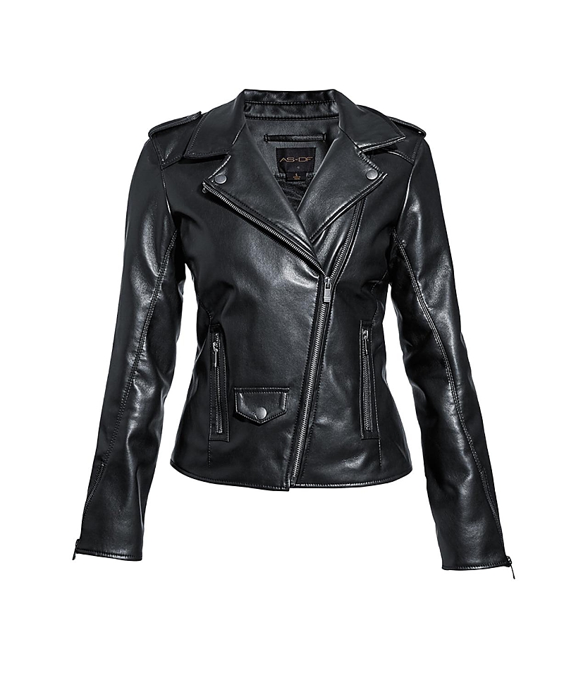 As By Df Brando Recycled Leather Jacket In Black In Black
