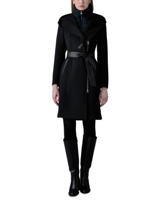 Mackage Shia 2 in 1 Double Face Wool Coat with Removable Bib