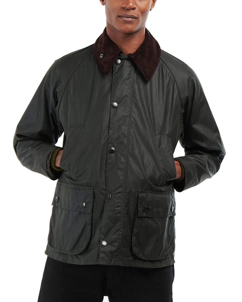 Barbour Mens Sage Bedale Waxed-cotton Jacket In Sage