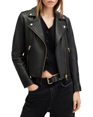 ALLSAINTS - Dalby Slim Fit Leather Biker Jacket