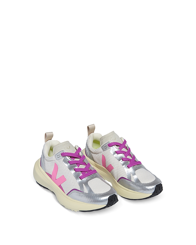 VEJA UNISEX CANARY LIGHT ALVEOMESH LACE UP SNEAKERS - LITTLE KID