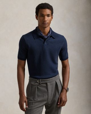 Polo Ralph Lauren - Wool Herringbone Regular Fit Polo Sweater