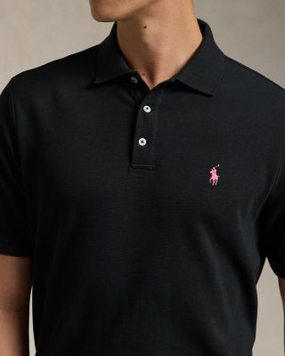Cotton Stretch Mesh Pink Pony Classic Fit Polo Shirt