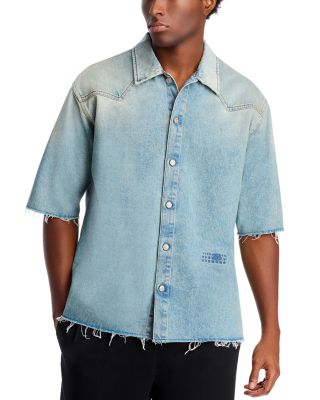 Raw Edge Denim Shirt 