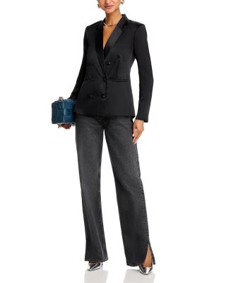 Colin Silk Double Breasted Blazer