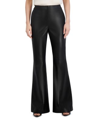 Bcbgmaxazria Faux Leather Flared Leg Pants