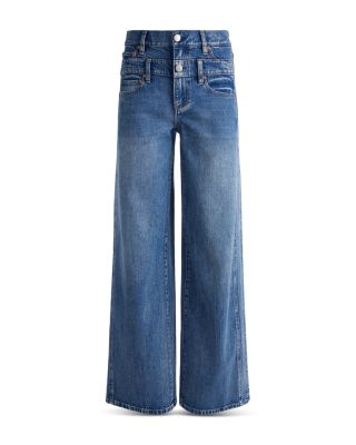 Alice and Olivia Double Waistband Jeans in Brooklyn Blue Alice and Olivia Double Waistband Jeans in Brooklyn Blue