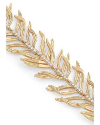 Palm Leaves All Around Necklace, 15"-16"