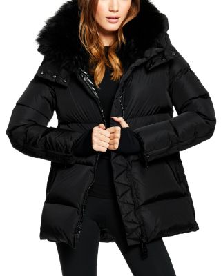 Scarlett Shearling Trim Puffer Coat