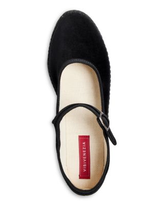 Women's Mary Jane Velvet Ballet Flats