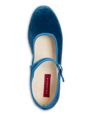 Women's Mary Jane Velvet Ballet Flats