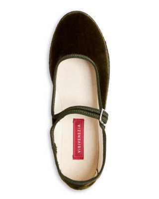 Women's Mary Jane Velvet Ballet Flats