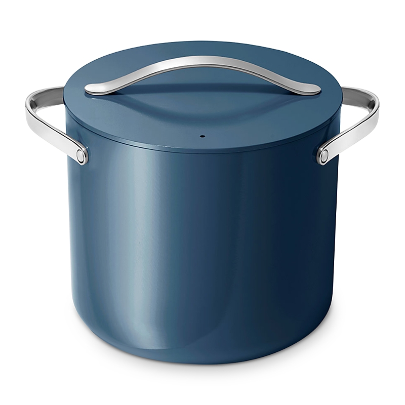 Caraway Nonstick Ceramic 12-quart Stockpot With Lid In Navy